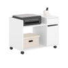Sobuy ASK02-W, Printer Stand with Storage Desk Side Mobile Storage Cabinet File Cabinet, White