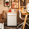 Sobuy ASK03-W, Home Office Mobile File Cabinet Desk Side File Storage Cabinet on Wheels, White