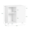 Sobuy ASK05-W, Home Office File Cabinet Printer Stand Storage Cabinet on Wheels Side Table End Table, White