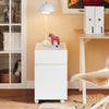 Sobuy ASK05-W, Home Office File Cabinet Printer Stand Storage Cabinet on Wheels Side Table End Table, White
