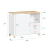 Sobuy ASK07-WN, Home Office File Cabinet Printer Stand Storage Cabinet Cupboard, White and Natural