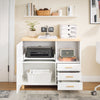Sobuy ASK07-WN, Home Office File Cabinet Printer Stand Storage Cabinet Cupboard, White and Natural