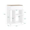 Sobuy ASK10-WN, Home Office Mobile File Cabinet Printer Stand Side Cabinet on Wheels, White and Natural