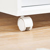 Sobuy ASK10-WN, Home Office Mobile File Cabinet Printer Stand Side Cabinet on Wheels, White and Natural