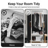 SoBuy FRG59-W Clothes Rail Stand with 2 Storage Shelves, Modern Coat Rack & Hanging Rail, Freestanding Garment Rack, White