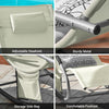 SoBuy OGS28-MI, Outdoor Garden Rocking Sun Lounger Recliner Relaxing Chair with Headrest and Side Bag, Beige