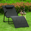 SoBuy OGS45-SCH, Foldable Sun Lounger Recliner Relaxing Chair Folding Garden Patio Beach Chair, Black