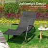 SoBuy OGS47-MS, Indoor Outdoor Garden Rocking Sun Lounger Recliner Relaxing Chair with Side Bag, Black
