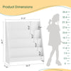 SoBuy KMB32-W, Kids Bookshelf Toy Storage Children's Bookcase with 4 Shelves Baby Book Shelf Kids Book Storage White 80x30x88cm