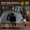 SoBuy OGS60-L-HG, 2 Person Camping Bed Foldable Camping Tent with Bed, Mattress, Sleeping Bag and Carrying Bag, Grey