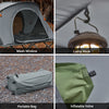 SoBuy OGS60-L-HG, 2 Person Camping Bed Foldable Camping Tent with Bed, Mattress, Sleeping Bag and Carrying Bag, Grey