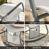 SoBuy OGS47-HG, Indoor Outdoor Garden Rocking Sun Lounger Recliner Relaxing Chair with Side Bag, Grey