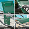 SoBuy OGS28-WD, Outdoor Garden Rocking Sun Lounger Recliner Relaxing Chair with Headrest and Side Bag, Dark Green