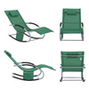 SoBuy OGS28-WD, Outdoor Garden Rocking Sun Lounger Recliner Relaxing Chair with Headrest and Side Bag, Dark Green