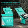 SoBuy OGS28-TB, Outdoor Garden Rocking Sun Lounger Recliner Relaxing Chair with Headrest and Side Bag, Turquoise