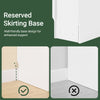 SoBuy FBT111-W 20cm Wide Narrow Bedside Table Nightstands with Wave-Design Drawer, Narrow Side Table for Sofa, Night Tables for Bedroom and Living Room, color White and Wood 20x35x60cm
