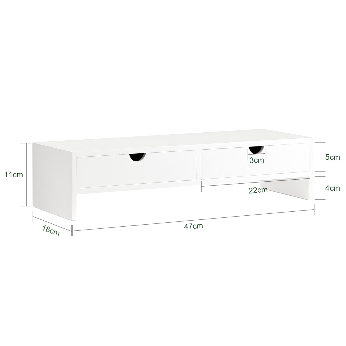 SoBuy BBF02-W, Monitor Stand Computer Screen Monitor Riser Desk Organizer, White