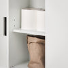 SoBuy BZR02-W, Bathroom Toilet Paper Roll Holder, Storage Cabinet Cupboard on Wheels, White