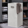 SoBuy BZR105-DG, Laundry Cabinet Chest Bathroom Storage Cabinet with Laundry Basket and 3 Storage Compartments, Grey