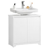 SoBuy BZR108-II-W, Under Sink Cabinet Bathroom Vanity Unit Bathroom Storage Cabinet with 2 Doors, Suitable for Pedestal Sinks, White