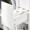 SoBuy BZR111-W, Narrow Bathroom Cabinet Storage Cabinet Toilet Paper Roll Holder, White