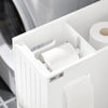SoBuy BZR111-W, Narrow Bathroom Cabinet Storage Cabinet Toilet Paper Roll Holder, White