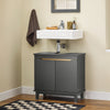 SoBuy BZR113-DG, Under Sink Cabinet Bathroom Vanity Unit Bathroom Storage Cabinet with 2 Doors, Grey