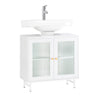 SoBuy BZR115-II-W, Under Sink Cabinet Bathroom Vanity Unit Bathroom Storage Cabinet Suitable for Pedestal Sinks, White