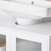 SoBuy BZR115-II-W, Under Sink Cabinet Bathroom Vanity Unit Bathroom Storage Cabinet Suitable for Pedestal Sinks, White