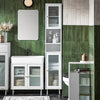 SoBuy BZR118-W, Bathroom Tall Cabinet Tall Cupboard Storage Cabinet with 2 Glass Doors, White