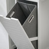 SoBuy BZR122-W, Bathroom Laundry Cabinet Bathroom Storage Cabinet with Laundry Basket, White