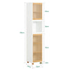 SoBuy BZR127-W, Bathroom Tall Cabinet Tall Cupboard Bathroom Cabinet Storage Cabinet, White-clearance