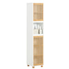 SoBuy BZR127-W, Bathroom Tall Cabinet Tall Cupboard Bathroom Cabinet Storage Cabinet, White-clearance