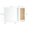 SoBuy BZR128-W, Bathroom Wall Mirror Wall Cabinet Mirror Cabinet Wall Mounted Bathroom Cabinet, White