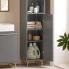 SoBuy BZR130-HG, Bathroom Tall Cabinet Tall Cupboard Bathroom Storage Cabinet, Grey