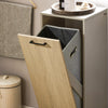 SoBuy BZR132-NG, Laundry Cabinet Laundry Chest Bathroom Cabinet Storage Cabinet with Laundry Basket, Wood