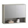SoBuy BZR134-NG, Mirror Cabinet Bathroom Wall Cabinet Wall Mounted Bathroom Cabinet Mirrored Storage Cabinet, Wood