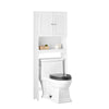 SoBuy BZR135-W, Over Toilet Cabinet Bathroom Space Saver Bathroom Storage Cabinet Cupboard with 2 Shutter Doors, White
