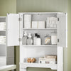 SoBuy BZR136-W, Over Toilet Cabinet Bathroom Space Saver Bathroom Storage Cabinet Cupboard with 2 Doors, White