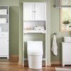 SoBuy BZR136-W, Over Toilet Cabinet Bathroom Space Saver Bathroom Storage Cabinet Cupboard with 2 Doors, White