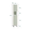 SoBuy BZR137-GR, Bathroom Tall Cabinet Bathroom Storage Cabinet with Laundry Basket, Green