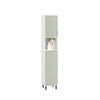 SoBuy BZR137-GR, Bathroom Tall Cabinet Bathroom Storage Cabinet with Laundry Basket, Green