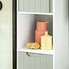 SoBuy BZR137-GR, Bathroom Tall Cabinet Bathroom Storage Cabinet with Laundry Basket, Green