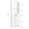 SoBuy BZR141-W, Bathroom Tall Cabinet Tall Cupboard Bathroom Storage Cabinet, White