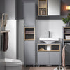 SoBuy BZR147-DG, Bathroom Tall Cabinet Tall Cupboard Bathroom Storage Cabinet, Grey