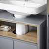 SoBuy BZR148-DG, Under Sink Cabinet Bathroom Vanity Unit Bathroom Cabinet Suitable for Pedestal Sinks, Grey