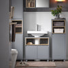 SoBuy BZR148-DG, Under Sink Cabinet Bathroom Vanity Unit Bathroom Cabinet Suitable for Pedestal Sinks, Grey