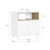 SoBuy BZR148-W, Under Sink Cabinet Bathroom Vanity Unit Bathroom Cabinet Suitable for Pedestal Sinks, White