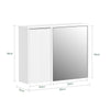 SoBuy BZR153-W, Bathroom Wall Mirror Cabinet Wall Mounted Bathroom Cabinet Mirrored Storage Cabinet, White
