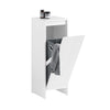 SoBuy BZR154-W, Slim Bathroom Storage Cabinet with Laundry Basket – White Narrow Bathroom Unit with Flip-Down Door, Freestanding Small Cupboard for Bathroom, Toilet or Utility Room, 30x30x87cm